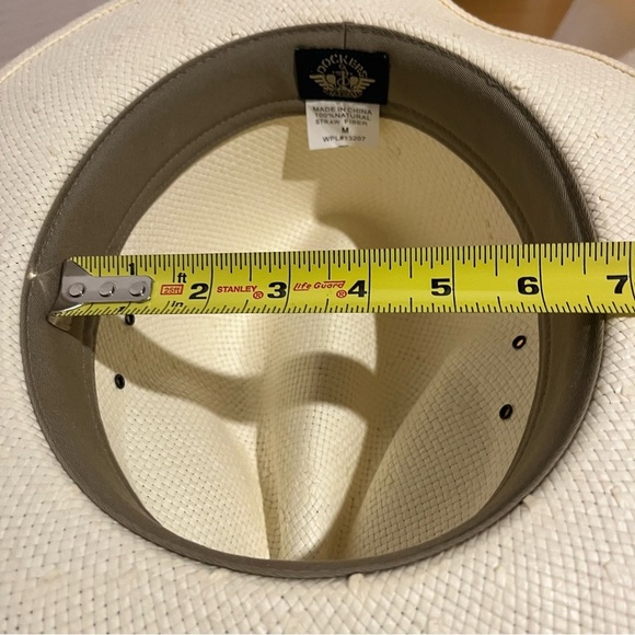 Docker's Safari Wide Brim Straw Hat Men’s Size Medium M Tan - Picture 9 of 10